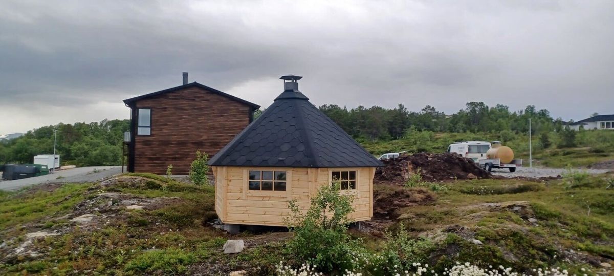 Grillhytte Royal 10 - Ret væg