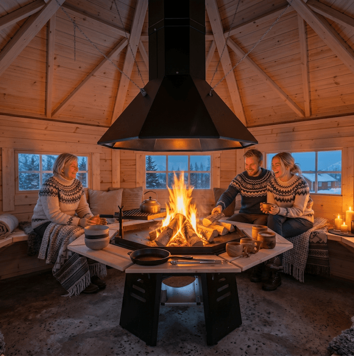 Grillhytte 17 Royal - Buet væg